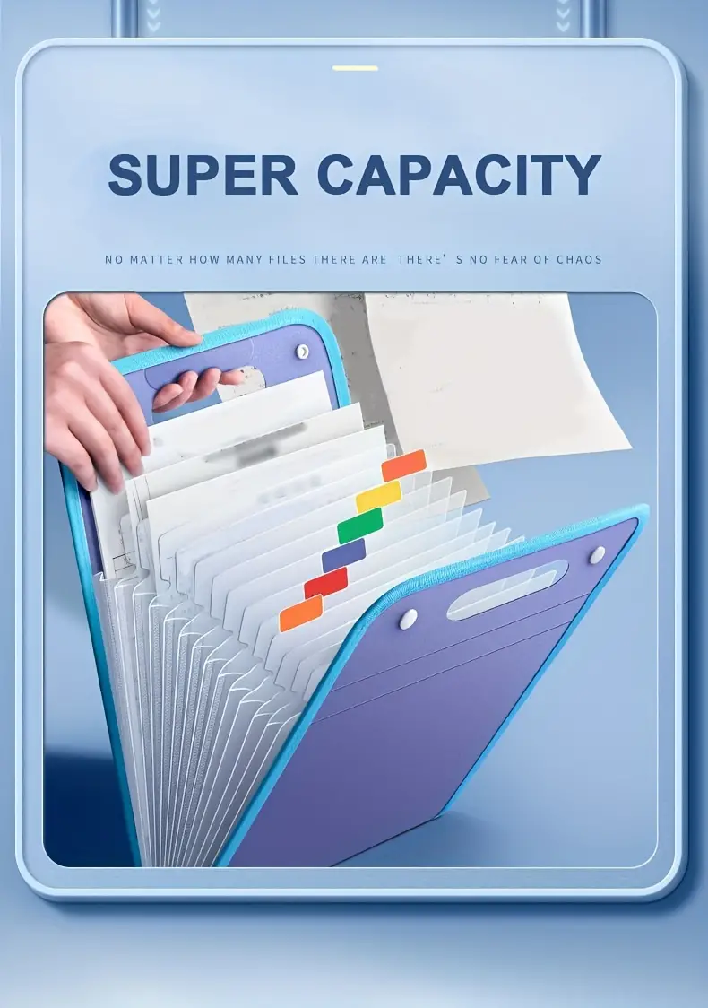 13-Pocket,Portable,Durable File Bag Organizer - Image 3