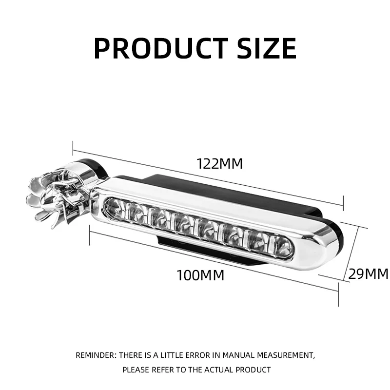 2pcs Automatic Wind Power LED Car Decorative Lights - Image 6