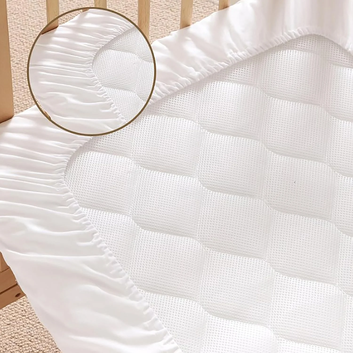 Baby Fitted Crib Sheet & Mattress Protector - Image 6