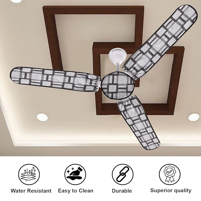 4Pcs Dust Proof Three Blade Ceiling Fan Cover - Image 5