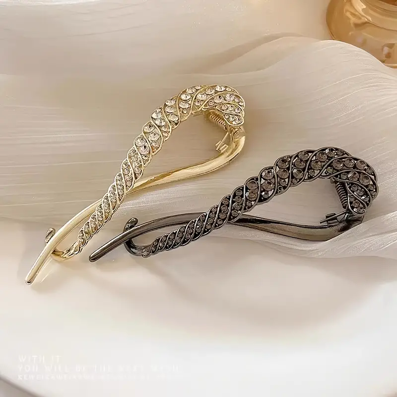 Rhinestone Twist Hair Clip - Image 4