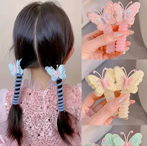 2pcs Telephone Wire Hair Rope For Girl - Image 3